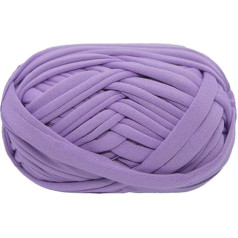 T Shirt Knitting Yarn Fabric Crochet Fabric Summer Handmade Craft Bag Blanket Cushion Crochet Projects 100g (#11, Purple)