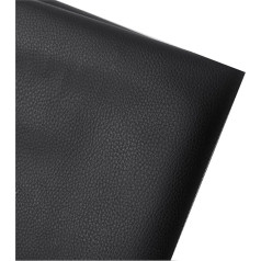 SSWZHANG Faux Leather Fabric Black 160 cm Wide Cowhide Look Leather Upholstery Fabric Cover Fabric for Car Seats, Sofa, Furniture, Crafts, DIY Projects (Size: 160 x 300 cm, Colour: Black)