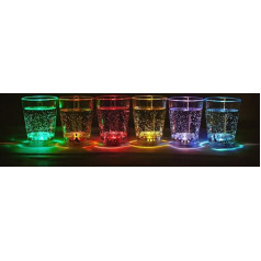 PRECORN Set of 12 LED Illuminated Shot Glasses Capacity Approx. 6 cl LED Drinking Glass