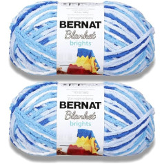 Bernat Blanket Brights Waterslide Varg Yarn - 2 Packs of 300g - Polyester - 6 Super Bulky - 220 Metres - Knitting/Crochet