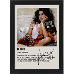 Amy Winehouse Signed Rehab Album Cover Signed Print Display Limited Edition Music Collectible A4 (30x21cm)