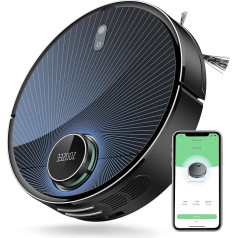 ZOOZEE Z70 Robot Vacuum Cleaner with Wiping Function, Compatible with 5 GHz WiFi, LiDAR Laser Navigation Vacuum Cleaner Robot with 3500 Pa Suction Power, App & Alexa, Mapping Multiple Levels, Pet