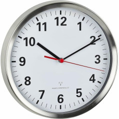 TFA Dostmann 60.3529.02 Radio Wall Clock with Silent Sweep Movement