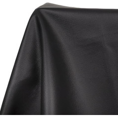 LOTOFUN Black Upholstery Faux Leather - Full Grain Faux Leather Fabric Durable Waterproof Craft 2M