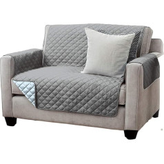 JEMIDI JEMIDI Armchair Protector, Protective Cover for Sofa, 2-Seater, Anthracite/Light Grey