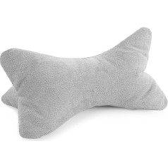 Bookiepad Cozy Home Reading Bone Ergonomic Shape for Neck or Lumbar Support, Flexible Support for Books, E-Books or Tablets, Grey