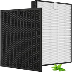 FY2420/30 FY2422/30 Replacement Filter Compatible with Philips Air Purifier AC2882, AC2887, A2889, AC3829, Series 2000 and 3000, Includes 1 HEPA Filter and 1 Activated Carbon Filter
