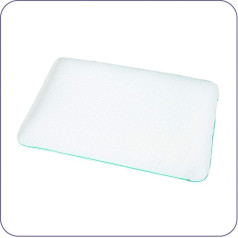 ABAKUHAUS Orthopaedic Viscoelastic Pillow, Neck and Back Pain Visco Removable Machine Washable Side Sleeper Foam Padding Elastic Anti Snoring 80 x 50 cm White