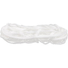 DIYEAH 4 Stück trimmt home decor hausdeko Kleidungsdekoration Puppenkleidung Verzierung Spitzenbesatz für DIY Gardinenleisten Bommel trimmen Bekleidungshandwerk trimmen Stoff Weiß