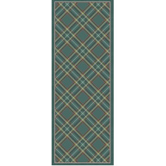 Vilber Wales Rug Green 02 (52 x 140 x 0.2 cm), PVC, Polyester, Non-Slip, Washable, Heat Resistant, with Possibility of Placemats and Table Runners