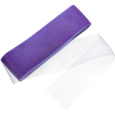 QUARKZMAN 23 Meter 7,6cm breites Polyester-Pferdehaarband, 1 Rolle Steifes Pferdehaarband für Polyester-Bonings, Nähen von Hochzeits Tanzkleidern Röcken Hutverzierungen, Violett