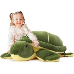 MorisMos Giant Turtle Cuddly Toy, XXL, Green, Large Turtle Plush Toy, Birthday Gift, Children, Baby, 85 cm Long