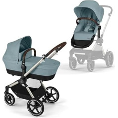 CYBEX Gold EOS Lux 2-in-1 Pushchair Travel System From Birth to 22kg (approx. 4 Years), Sky Blue