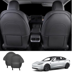 TOPABYTE Protective Cover for Tesla Model 3 and Model Y Rear Seats, Step Protector, Step Mats for Children, Seat Kick Protector, Seat Protector, Child Seat, Backrest Seat Cover, Front Step Protectors