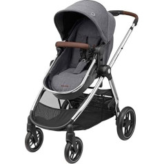 Maxi-Cosi Zelia Luxe 2-in-1 Pushchair Reversible Seat One Handed Folding Pram Suitable from Birth to 4 Years 0-22kg Twilllic Grey