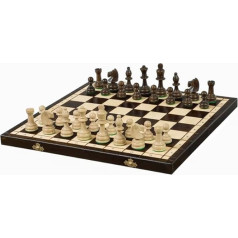 Sunrise Chess & Games Olympic Chess Game Large 42 x 42 cm, Traditional Hand Painted, Staunton Wooden Figures