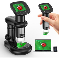 Microscopes IMICHI Microscope for Children with LCD Screen 1000X Large Magnification Clear Image Unique Insect Compartment Children Digital Microscope Portable