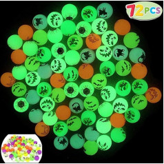 Yeselino Pack of 72 Halloween Luminous Bouncy Novelty Gag Festival Pocket Fillers