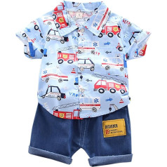 Generisch Fancy Dress Costumes Children's Boys 86 Outfits Baby Set Summer Boys Comic Clothing 14 T-Shirt for Children Pots + Shorts Outfits & Set Long Sleeve Shirt