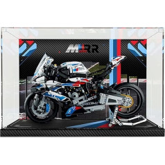 APRILA Acrylic Display Case for 42130 Technic BMW M 1000 RR Motorcycle, Dustproof Display Case, Transparent Display Case, Storage Box for Models Collectibles, 50.6 x 31.8 x 22.6 cm (Display Case Only)