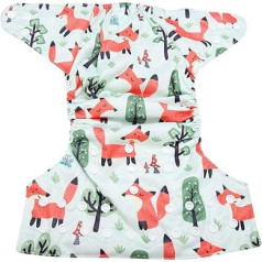 One Size, Waterproof, Breathable PUL, Prevents Leaks, Washable Handkerchief with Velcro Operating System, Reusable Swim Nappy (BL002)