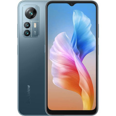 Blackview A85 Mobile Phone Without Contract, 50MP + 8MP Camera, 8GB + 128GB, 6.5 Inch HD+ 90Hz, 18W Fast Charge, Dual SIM Android 12 Smartphone, 3 Card Slots (2 SIM + 1 TF Card), Fingerprint GPS NFC
