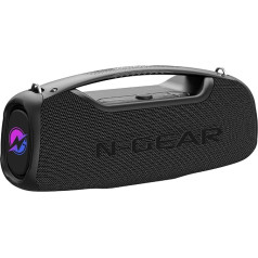 N-Gear NRG 500 Bluetooth Speaker Outdoor, Portable Party Box with Sound and Light Party System, Bluetooth Box with Microphone, 500 Watt Music Box, Bluetooth, Waterproof, 8 Hours Playtime, Bass Boost