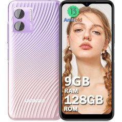 DOOGEE N50S Mobile Phone [2024], 9GB RAM + 128GB ROM, Android 13 Smartphone, 20MP Camera, Octa-Core, Display 6.52 Inch HD+, 4200mAh, Dual SIM 4G/Widevine L1/Face ID/OTG/GPS/3.5mm Jack - Pink