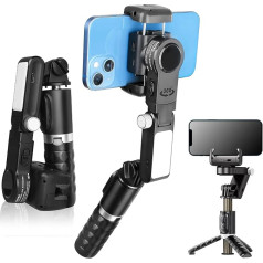 STRBDYI Smartphone Stabilizer, Gimbal Mobile Phone Stabilizer, Selfie Stabiliser with Bluetooth Remote Control for Vlogging, YouTube, Live Video, Compatible with iPhone/Android (Black)