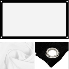 Projector Screen, 40 Inch / 60 Inch / 72 Inch / 84 Inch / 100 Inch / 120 Inch 16:9 HD Thick Portable, Wrinkle-Free, Soft White Polyester Projection Screen with Double Sided Curtain (40 Inches)