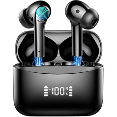 Headphones Wireless Bluetooth 5.4, In-Ear Headphones with 6 ENC Noise Cancelling Mic, 2024 Wireless Earbuds HIFI Stereo Digital LED Display IP7 Waterproof 35 Hours Playtime USB-C Earphones Deep Bass