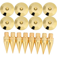 Portable speaker stand, gold-plated nail insulation stand with speaker feet, suitable for speakers, amplifiers, CD DVD players, record player recorders, housings, musical instruments etc.