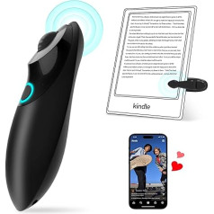 Remote Control with Scroll Wheel for Kindle Paperwhite/TikTok, E-Book Readers Page Turner Remote/Short Video Controller Compatible with iPhone/iPad/Android, Wrist Strap Included (Black)