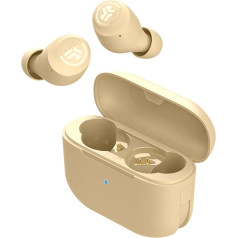 JLab Go Air Pop+ In-Ear Headphones Wireless Bluetooth, True Wireless Headphones, 35+ Hours Headphones, Wireless Earbuds, Earbuds with Microphone, USB-C Charging Box, Multipoint, EQ3 Sound, Pantone 155