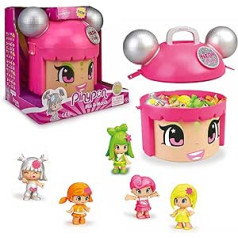 Pinypon Mix & Match Neon Party - Container with 5 Exclusive Figures, for Children from 4 to 8 Years (Famosa 700015210)