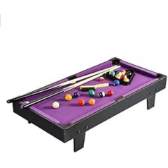 FBITE Tischplatte Billardtisch für Kinder Billardtisch mit Spielbällen, Queues, Kreide, Bürste und Dreieck 36