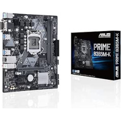 Asus Prime B365M-K Gaming Motherboard Socket Intel LGA 1151 (mATX, DDR4, M.2, SATA 6Gbit/s, LED Lighting)