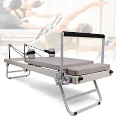 Pilates Reformer Large Device, Multifunctional Foldable Pilates Reformer Spine Corrector with Reformer Box Padded Jumping Board for Home Unit, Activity Room, Gym