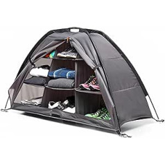 Camping Shoe Organizer Shelf Outdoor Storage Cabinet Convenient Camping Shoe Cabinet for Outdoor Travel RV Tent Clothes Organizer Large Capacity Foldable Classified Organi