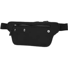 Bum Bag Running Belt Waterproof Waist Bum Bag Adjustable Portable Sports Waist Bag for Dog Walking Running Hiking Travel Holidays Black Sports, black, Sports