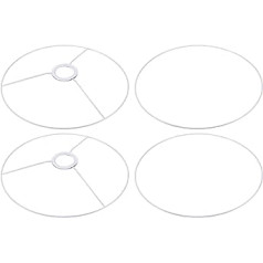 sourcing map 2 x Lampshade Ring 300mm Diameter Lamp Shade Holder Frame Ring for Lamp Holder Baked Iron