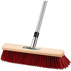 Street Broom 40 cm with Handle - Street Broom with Telescopic Handle - Broom / Broom / Garden Broom for Streets/Outdoor Use