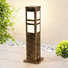 Kingwen 16 W LED Path Light Outdoor E27 Garden Lights 3000 K LED Bollard Light Outdoor IP54 LED Path Lighting 60 cm (Bronze)