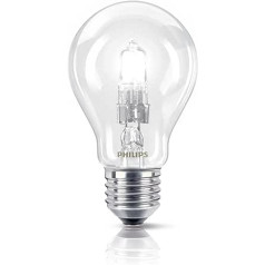 Philips 25277425 EcoClassic 30 E27 A60 Brilliantes Halogenlicht 28W in Glühlampenform, klar