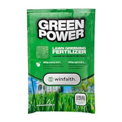 Winfaith Water-soluble granulate fertiliser for lawn greening, moss killer based on iron and manganese EDTA 500 g, no stains on surfaces, made in Europe, against yellow lawns