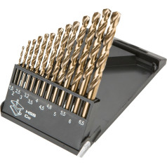 Graphite HSS-Co metal drill bits 1.5-6.5 mm, set of 13 pcs.