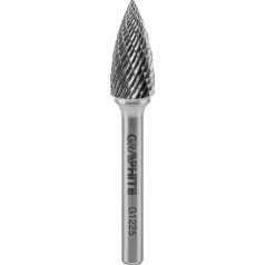 Graphite HM metal cutter, type G (sharp-shaped), 12 x 25 mm, shank 6 x 45 mm