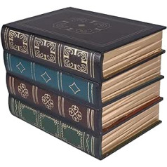 CLISPEED False Book Storage Box Cru Books Decorative Books Ornaments for Home Storage Treasure Chest Gifts Style B