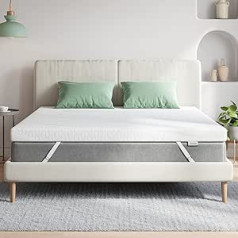 Novilla Matratzen Topper 160x190 7cm Höhe Gel Topper Memory Foam MatratzenTopper für Boxspringbett Wohnwagen Schlafsofa Matratzenauflage Bezug Waschbar Öko-TEx