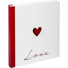 walther design Photo Album White 28 x 30.5 cm with Cut-Out Cover and Embossing Wedding Album Love UH-159